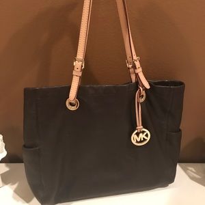 Michael Kors dark brown leather tote